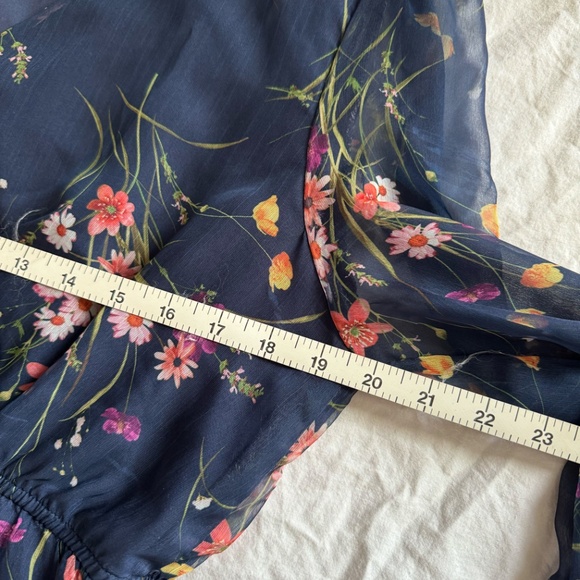 Navy Blue Floral Dress - Picture 5 of 6